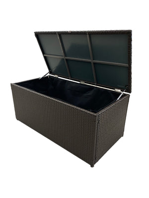 Outdoor Rattan Deck Box w/ Removable Liner - Easy to Assemble